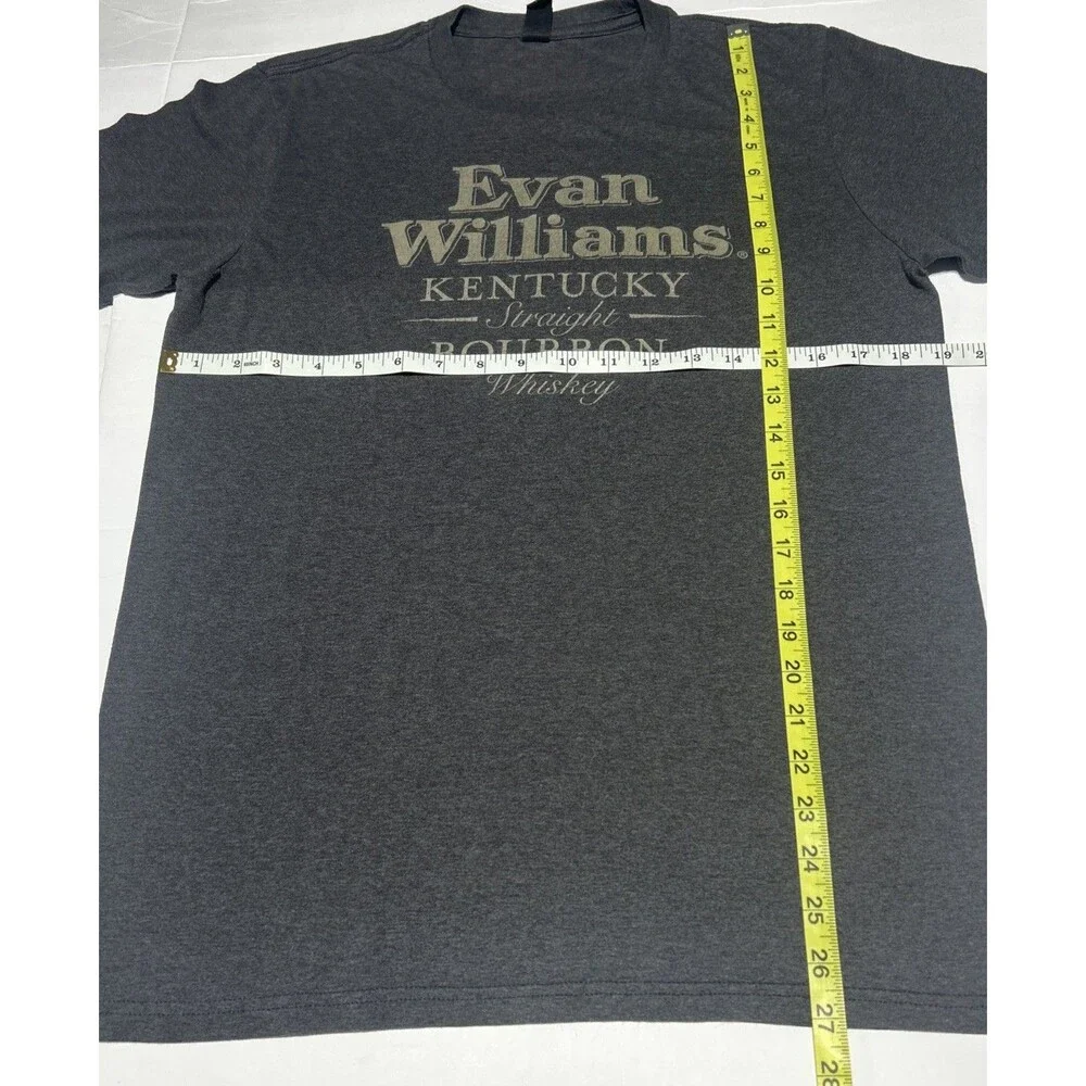 Evan Williams Kentucky Straight Bourbon Whiskey T-Shirt Mens Medium Heather Grey